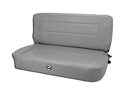 Corbeau Safari Fold and Tumble Seat; Gray Vinyl (76-95 Jeep CJ5, CJ7 & Wrangler YJ)