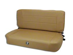 Corbeau Safari Fold and Tumble Seat; Spice Vinyl (76-95 Jeep CJ5, CJ7 & Wrangler YJ)