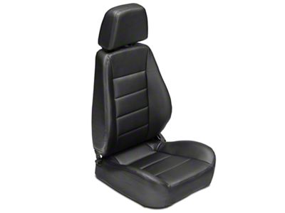 Corbeau Sport Seat; Black Vinyl; Pair (87-22 Jeep Wrangler YJ, TJ, JK & JL)