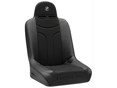 Corbeau Baja JP Wide Suspension Seats with Double Locking Seat Brackets; Black Vinyl/Cloth (05-15 Tacoma)