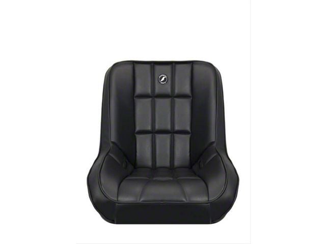 Corbeau Baja Low Back Suspension Seats with Double Locking Seat Brackets; Black Vinyl (05-15 Tacoma)