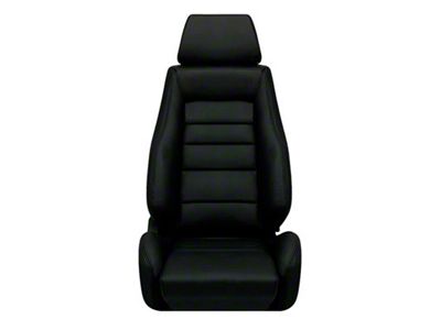 Corbeau GTS II Reclining Seats with Double Locking Seat Brackets; Black Leather (05-15 Tacoma)