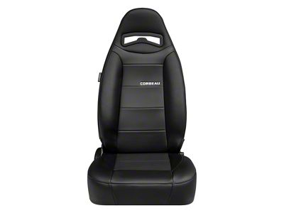 Corbeau Moab Reclining Seats with Seat Heater; Black Vinyl; Pair (Universal; Some Adaptation May Be Required)