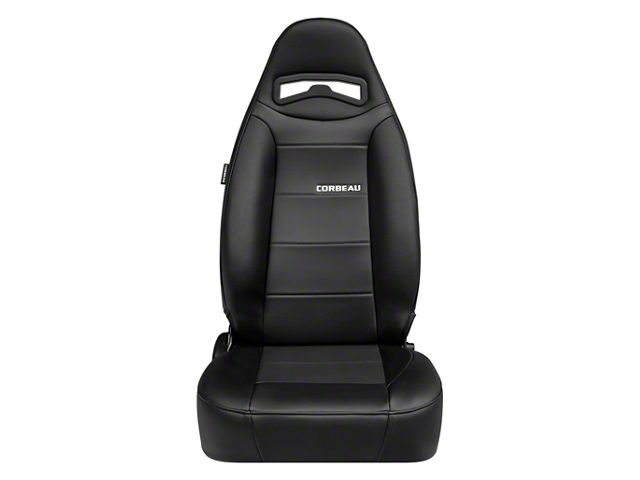 Corbeau Moab Reclining Seats with Seat Heater; Black Vinyl; Pair (Universal; Some Adaptation May Be Required)