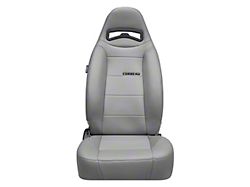 Corbeau Moab Reclining Seats with Seat Heater and Inflatable Lumbar; Gray Vinyl; Pair (Universal; Some Adaptation May Be Required)