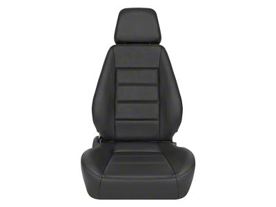 Corbeau Sport Reclining Seats with Seat Heater; Black Leather; Pair (Universal; Some Adaptation May Be Required)