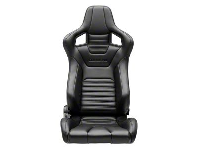 Corbeau Sportline RRS Reclining Seats with Double Locking Seat Brackets; Black Vinyl Diamond/Black Stitching (05-15 Tacoma)