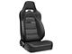 Corbeau Trailcat Reclining Seats; Black Vinyl/Black HD Vinyl; Pair (Universal; Some Adaptation May Be Required)