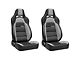 Corbeau Trailcat Reclining Seats with Double Locking Seat Brackets; Black Vinyl/Gray HD Vinyl (16-23 Tacoma)