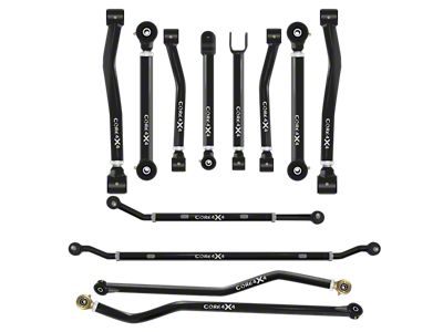 Core 4x4 Cruise Series Adjustable Upper and Lower Control Arm, Track Bar and 2.5-Ton Steering Kit (18-25 Jeep Wrangler JL)