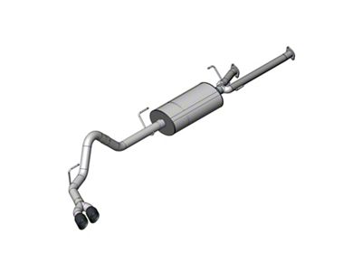 Corsa Performance Sport Single Exhaust System with Twin Black Tips; Side Exit (11-21 5.7L Tundra)