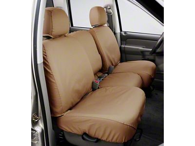 Covercraft Seat Saver Polycotton Custom Second Row Seat Cover; Tan (2010 4Runner w/o Third Row Seats)