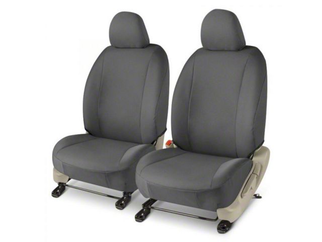 Covercraft Carhartt PrecisionFit Custom Front Row Seat Covers; Gravel (21-24 Bronco 4-Door w/ Leather Seats)