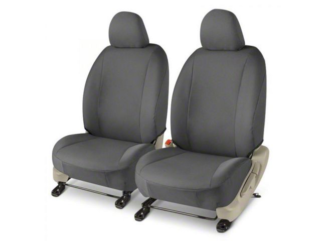 Covercraft Carhartt PrecisionFit Custom Front Row Seat Covers; Gravel (21-24 Bronco 2-Door w/ Leather Seats)