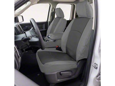 Covercraft Precision Fit Seat Covers Endura Custom Front Row Seat Covers; Charcoal/Silver (21-24 Bronco 2-Door w/ Leather Seats)