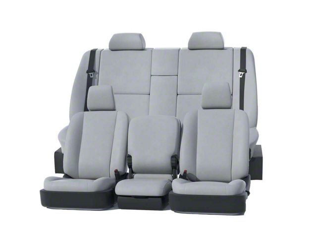 Covercraft Precision Fit Seat Covers Leatherette Custom Front Row Seat Covers; Light Gray (21-24 Bronco 4-Door w/ Leather Seats)