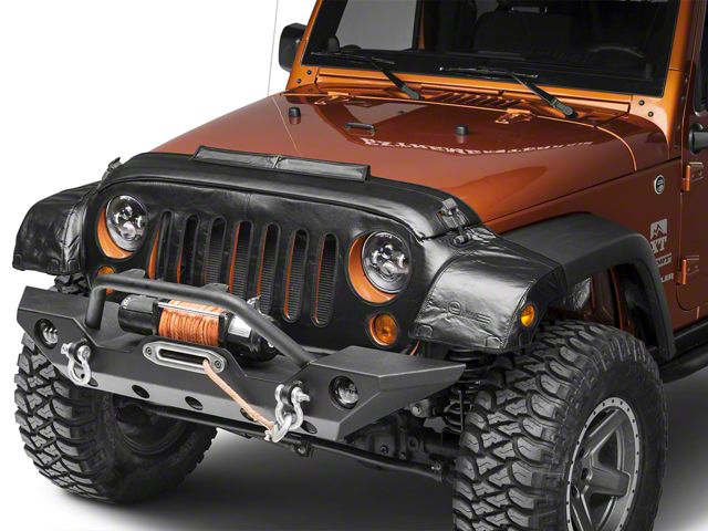 Covercraft Colgan Custom Original Front End Bra; Black Crush (07-18 Jeep Wrangler JK)