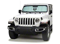 Covercraft UVS100 Heat Shield Custom Sunscreen with Jeep Grille Logo; Silver (20-24 Jeep Gladiator JT)