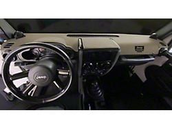 Covercraft Ltd Edition Custom Dash Cover with Jeep Grille Logo; Beige (11-21 Jeep Grand Cherokee WK2 w/ Center Dash Speaker)