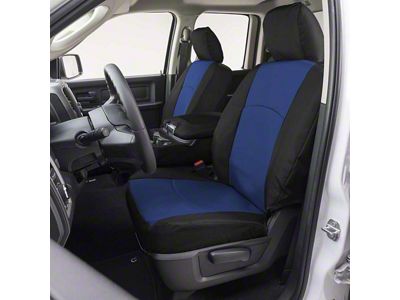 Covercraft Precision Fit Seat Covers Endura Custom Front Row Seat Covers; Blue/Black (99-01 Jeep Grand Cherokee WJ Laredo)