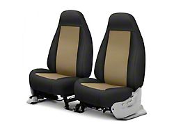 Covercraft Precision Fit Seat Covers Endura Custom Front Row Seat Covers; Tan/Black (79-91 Jeep CJ7 & Wrangler YJ)