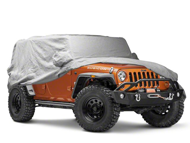 Covercraft Custom 3-Layer Moderate Climate Car Cover; Gray (07-18 Jeep Wrangler JK 4-Door)