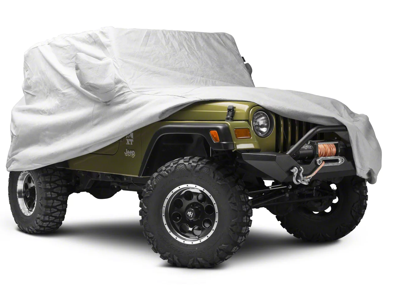 Covercraft Custom Car Covers Jeep Wrangler 5-Layer Softback All Climate Car  Cover; Gray J108821 (97-06 Jeep Wrangler TJ) - Free Shipping