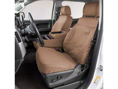 Covercraft Seat Saver Polycotton Custom Second Row Seat Cover; Tan (21-25 Bronco Sport)