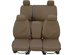 Covercraft Seat Saver Waterproof Polyester Custom Front Row Seat Covers; Taupe (87-91 Jeep Wrangler YJ w/ High Back Bucket Seats)