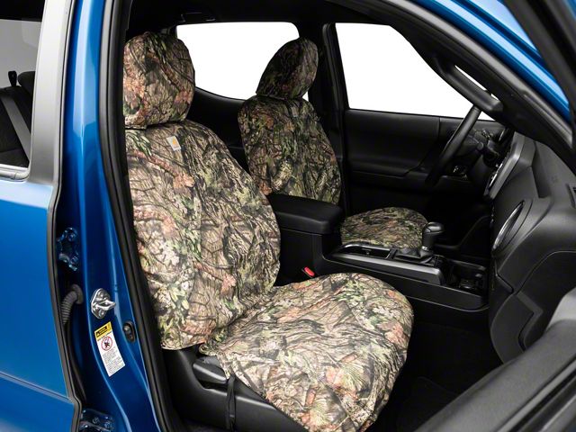 Covercraft SeatSaver Custom Front Seat Covers; Carhartt Mossy Oak Break-Up Country (16-23 Tacoma w/ Bucket Seats)