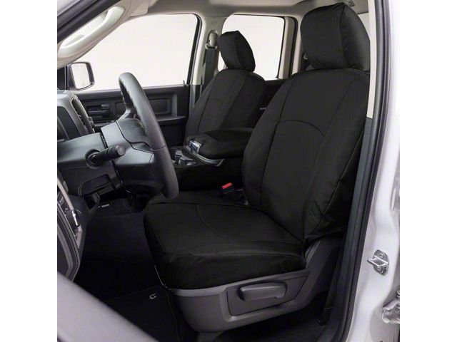 Covercraft Precision Fit Seat Covers Endura Custom Front Row Seat Covers; Black (10-14 Titan w/ Bench Seat)