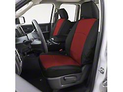 Covercraft Precision Fit Seat Covers Endura Custom Front Row Seat Covers; Red/Black (2004 Titan w/ Captain Bucket Seats)