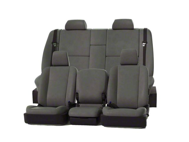 Covercraft Precision Fit Seat Covers Leatherette Custom Front Row Seat Covers; Stone (2015 Titan w/ Bucket Seats)
