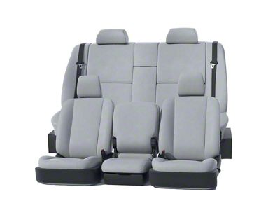 Covercraft Precision Fit Seat Covers Leatherette Custom Second Row Seat Cover; Light Gray (04-11 Titan King Cab)