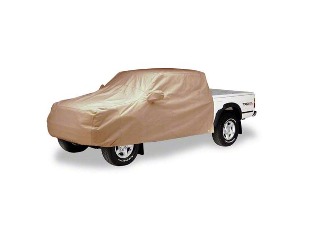 Covercraft Tan Flannel Cab Area Truck Cover; Tan (04-15 Titan Crew Cab w/ Standard Mirrors)