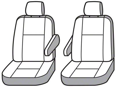 Covercraft Seat Saver Waterproof Polyester Custom Front Row Seat Covers; Gray (2004 Titan w/ Bucket Seats)