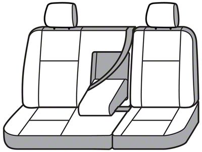 Covercraft Seat Saver Waterproof Polyester Custom Second Row Seat Cover; Gray (17-24 Titan Crew Cab)