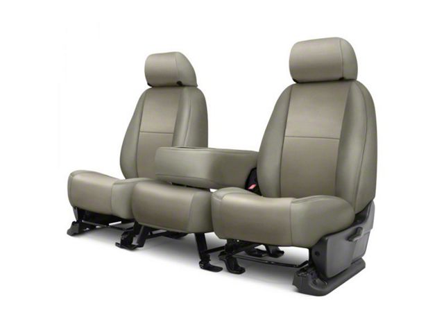 Covercraft Precision Fit Seat Covers Leatherette Custom Front Row Seat Covers; Light Gray (14-21 Tundra w/ Bench Seat)