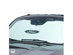 Covercraft UVS100 Heat Shield Premier Series Custom Sunscreen with Blue Ford Oval Logo; White (21-24 Bronco Sport)