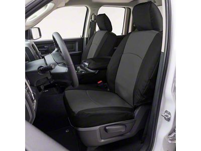 Covercraft Precision Fit Seat Covers Endura Custom Front Row Seat Covers; Charcoal/Black (14-23 Jeep Cherokee KL)