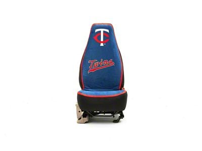 Coverking Universal Ultisuede Seat Cover with Minnesota Twins Logo (Universal; Some Adaptation May Be Required)