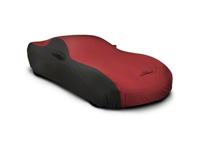 Coverking Stormproof Car Cover with Front Fender Antenna Pocket; Black/Red (21-24 Bronco 4-Door w/ Roof Rails, Excluding Raptor)