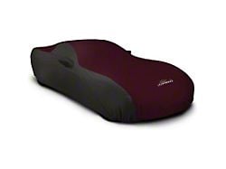 Coverking Stormproof Car Cover with Front Fender Antenna Pocket; Black/Wine (21-25 Bronco 4-Door w/ Roof Rails, Excluding Raptor)