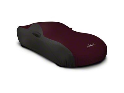 Coverking Stormproof Car Cover with Front Fender Antenna Pocket; Black/Wine (21-25 Bronco 4-Door w/ Roof Rails, Excluding Raptor)