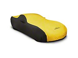 Coverking Stormproof Car Cover with Front Fender Antenna Pocket; Black/Yellow (21-24 Bronco 4-Door w/o Roof Rails, Excluding Raptor)