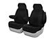 Coverking Cordura Ballistic Custom-Fit Front Seat Covers; Black (20-24 Jeep Gladiator JT w/ Plastic Backrest)