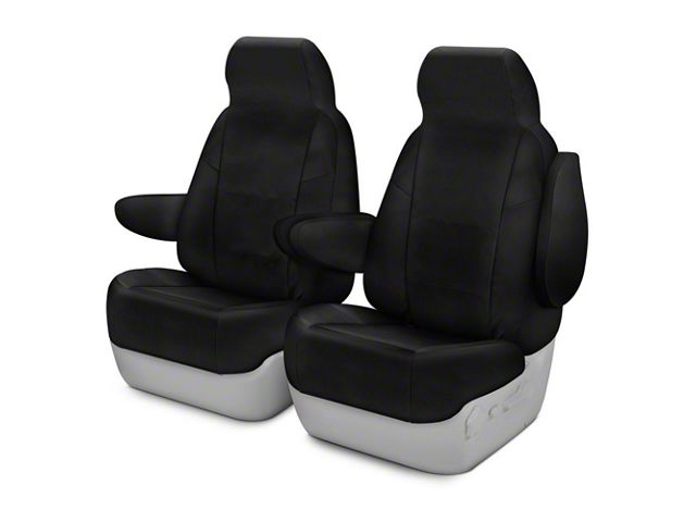 Coverking Cordura Ballistic Custom-Fit Front Seat Covers; Black (18-24 Jeep Wrangler JL 4-Door)