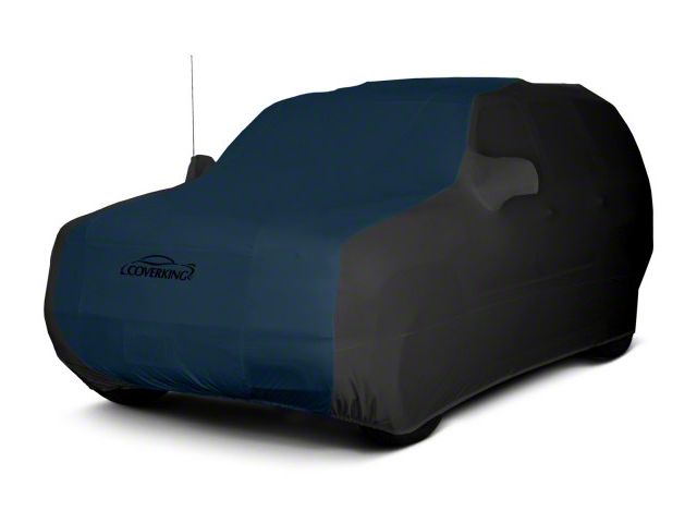 Coverking Satin Stretch Indoor Car Cover; Black/Dark Blue (07-10 Jeep Wrangler JK 2-Door)