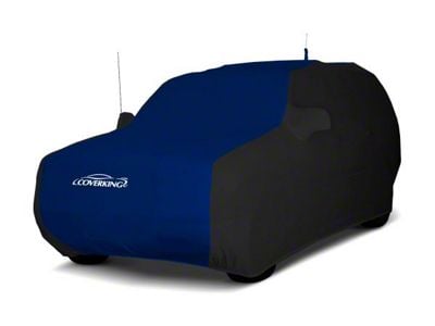 Coverking Satin Stretch Indoor Car Cover; Black/Impact Blue (14-18 Jeep Wrangler JK 4-Door)