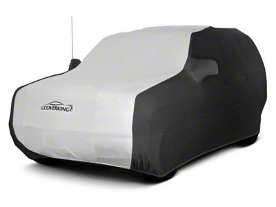 Coverking Satin Stretch Indoor Car Cover; Black/Pearl White (14-18 Jeep Wrangler JK 4-Door)